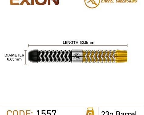 Winmau Exion Parallel 90% Tungsten Switch Point Darts 23 g