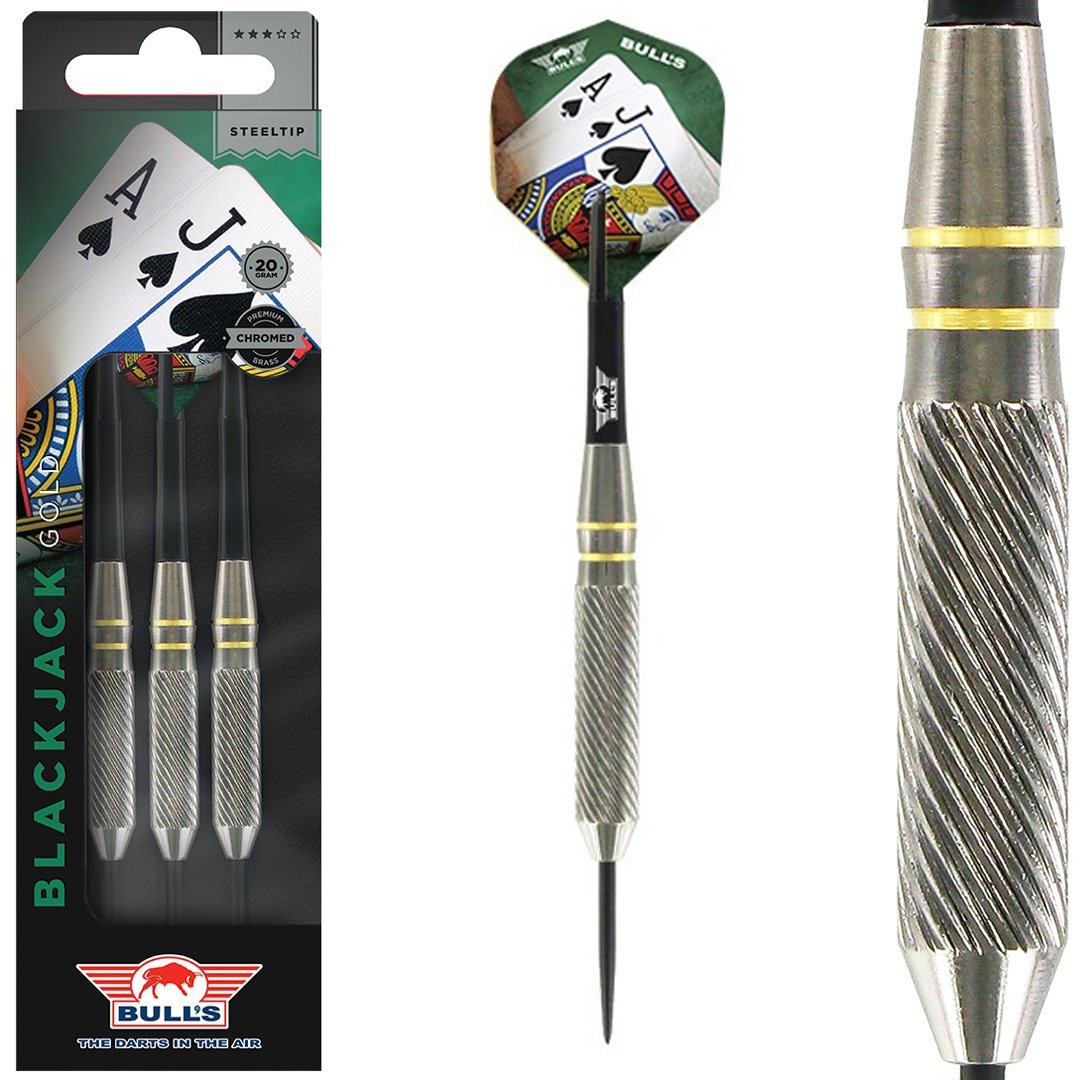 BULL'S Blackjack Brass Gold Steel Tip Darts