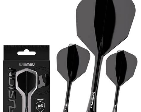 Winmau Fusion #6 Integrated Flight & Shaft Intermediate – Black