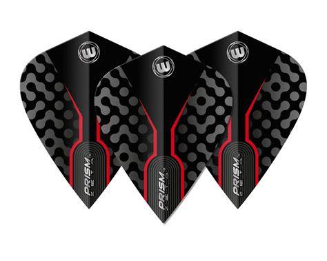 Winmau Prism Zeta Kite dart-flightit – Black & Red